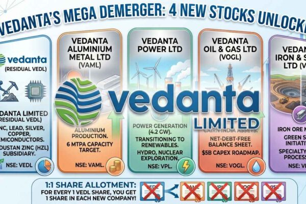 Vedanta Demerger: 4 New Stock Listings and Share Price Analysis