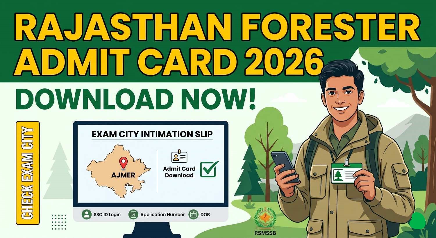 Rajasthan Forester Admit Card 2026: Download Link Out Now!